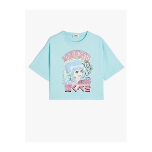 Koton Anime T-Shirt Short Sleeve Printed Cotton