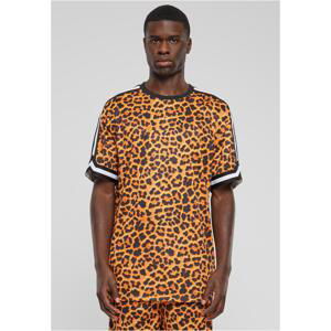 Pánské tričko Oversized  Mesh AOP - leopard