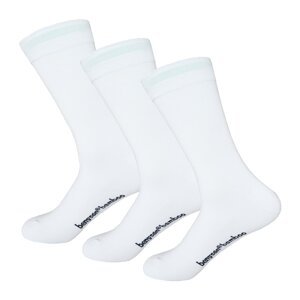 3PACK ponožky Benysøn vysoké bambusové bílé