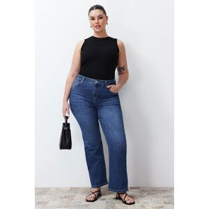 Trendyol Curve Blue More Sustainable High Waist Flare Jeans