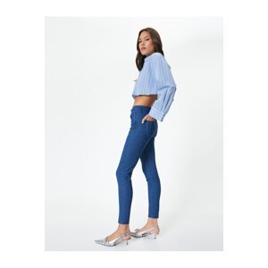 Koton High Waist Skinny Jeans Skinny Leg Pocket - Carmen Skinny Jeans