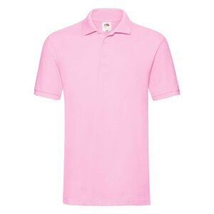 Light pink men's Premium Polo shirt Friut of the Loom