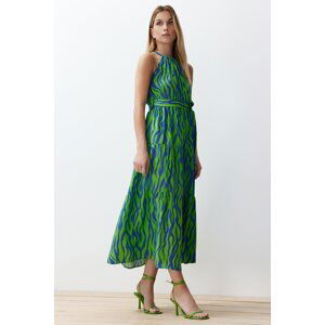 Trendyol Blue Halter Neck Woven Maxi Dress