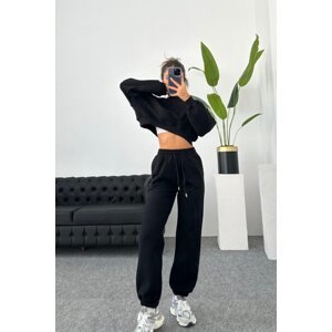 Laluvia Black Premium Raised Tracksuit