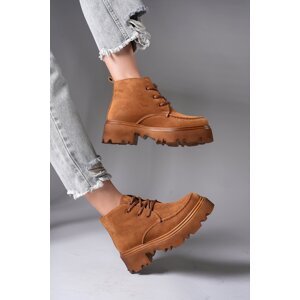 Riccon Faanlian Women's Boots 0012818 Tan Suede