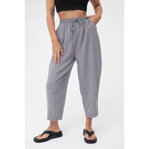 Laluvia Gray Pocketed Ayrobin Shalwar Trousers