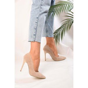 Shoeberry Women's Sensei Skin Suede Classic Heeled Stiletto