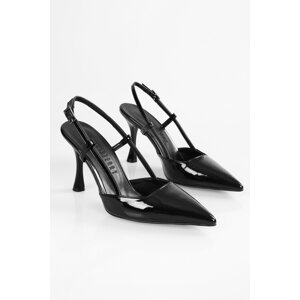 Shoeberry Women's Tony Black Patent Leather Stiletto