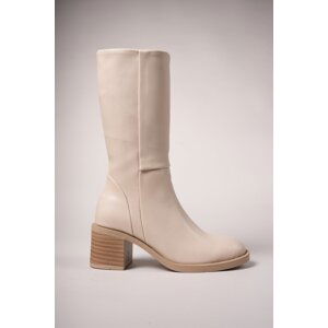 Riccon Secmodh Women's Boots 0012711 Beige Leather