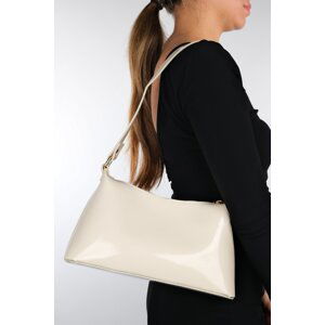 LuviShoes JOSELA Cream Patent Leather Women's Handbag