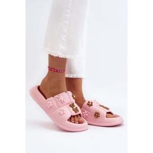 Dámské pěnové pantofle s ozdobami, růžová Cambrina