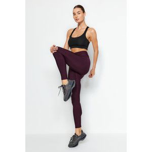 Trendyol Dark Damson Compression Full Length Knitted Sports Leggings