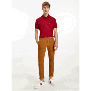 Červené pánské polo tričko Tommy Hilfiger - Pánské