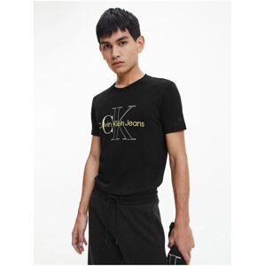 Černé pánské tričko s potiskem Calvin Klein Jeans - Pánské