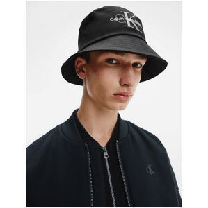 Černý pánský klobouk s potiskem Calvin Klein Jeans - Pánské
