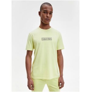 Žluté pánské tričko na spaní Calvin Klein Underwear - Pánské