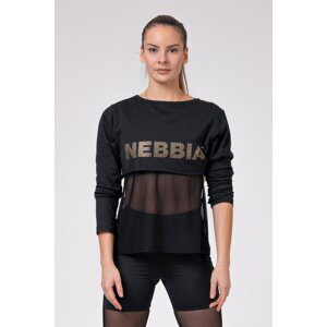 Dámské tričko Nebbia Intense Mesh T-shirt 805 black XS