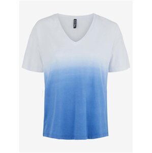 Bílo-modré tričko Pieces Abba - Dámské