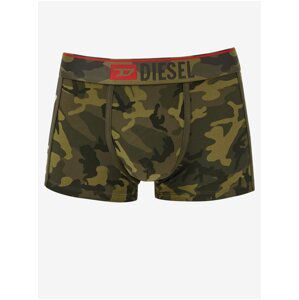 Zelené pánské maskáčové boxerky Diesel Damien - Pánské