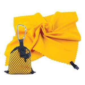 Spokey NEMO Rychleschnúci uterák 40 x 40 cm, žltý s karabínou