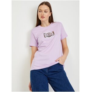 Světle fialové dámské tričko Diesel Sily - Dámské