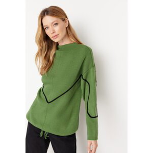 Trendyol Green Line Piping Detailní pletený svetr