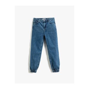Koton Jogger Jeans with Pockets Cotton - Jegging Jeans with an Adjustable Elastic Waist.