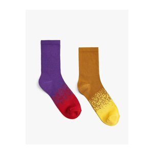 Koton Set of 2 Chunky Socks with Abstract Pattern