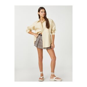 Koton Oversized Cotton Shirt Long Sleeved with Pockets.