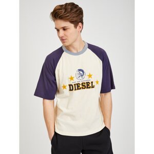 Modro-žluté pánské tričko Diesel - Pánské