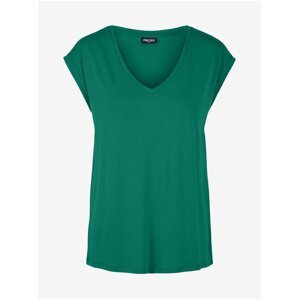 Zelené dámské tričko Pieces Kamala - Dámské