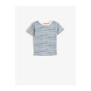 Koton Basic Striped T-Shirt Short Sleeve Crew Neck Cotton