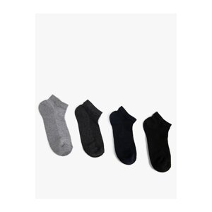 Koton Basic Booties Socks Set of 4, Multicolor