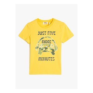 Koton Printed Yellow Boys' T-Shirt 3skb10139tk