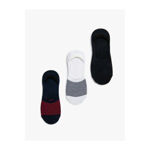Koton 3-Pack Striped Sneaker Socks Set