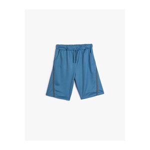 Koton Shorts with Tie Waist Pockets with Stripe Detail.