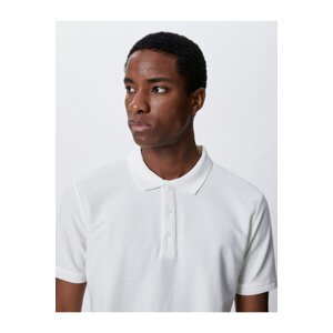 Koton Basic Polo Neck T-Shirt Button Detailed Short Sleeve