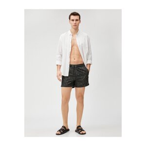 Koton Marine Shorts with Lace-Up Waist, Geometric Print