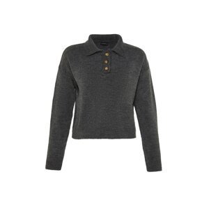 Trendyol Black Soft Textured Color Block Knitwear Sweater