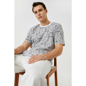 Koton Ethnic T-Shirt with Printed Crew Neck Short Sleeve