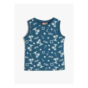 Koton Athlete Sleeveless Printed Round Neck Cotton