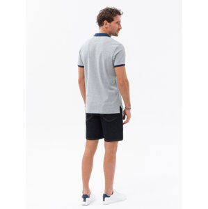 Ombre Men's polo shirt with contrasting elements