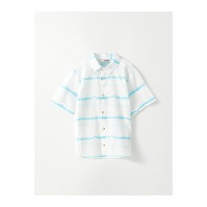 LC Waikiki Striped Short Sleeve Gabardine Boys Shirt