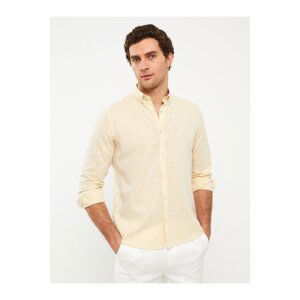 LC Waikiki Slim Fit Long Sleeve Linen Men's Shirt