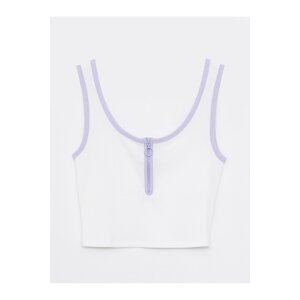 LC Waikiki U-Neck Plain Crop Women's Singlet