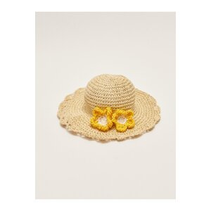 LC Waikiki 3D Flower Detailed Straw Hat for Baby Girl