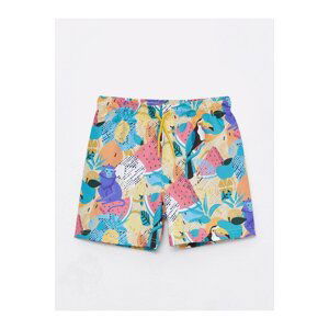 LC Waikiki Boys Beach Shorts with Elastic Waist, Patterned Pattern