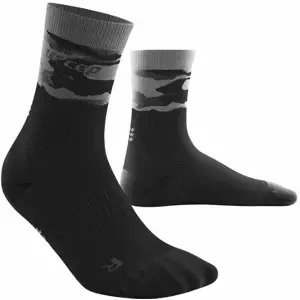 Pánské kompresní ponožky CEP Camocloud Mid Cut Black/Grey