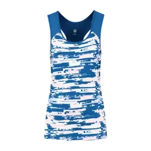 Dámské tílko K-Swiss  Hypercourt Stripe Tank Print/Classic Blue M