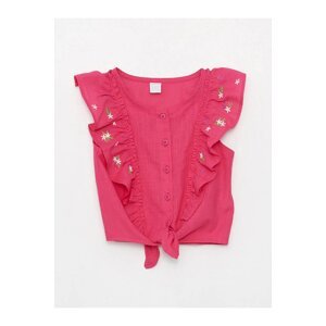 LC Waikiki LCW Baby Crew Neck Embroidery Detailed Shirt for Baby Girl
